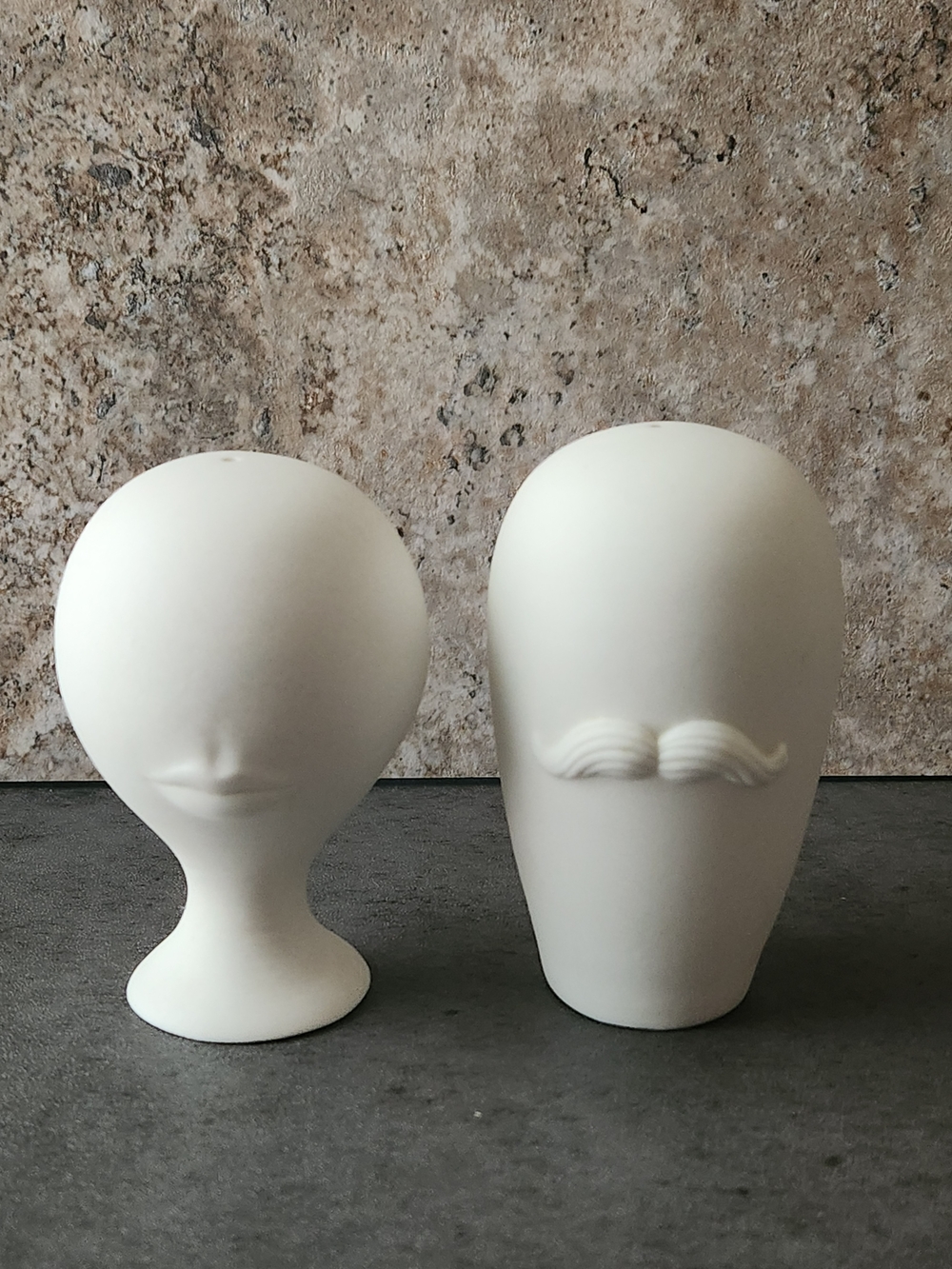 Jonathan Adler Mr & Mrs Muse Salt & Pepper Shaker Minimalist Matte White